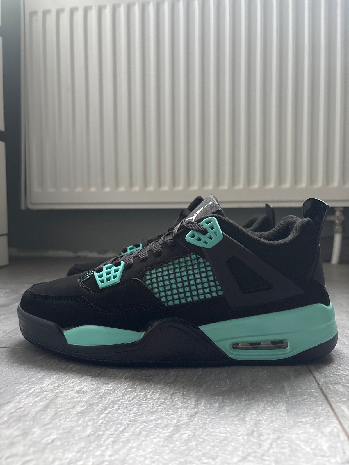 Nike Air Jordan 4 Retro Black Teal Sneakers Maat 41, Kleding | Heren, Zwart, Nieuw, Ophalen of Verzenden, Sneakers of Gympen
