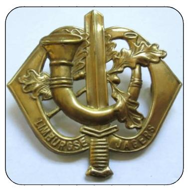 embleem Limburgse Jagers, Verzamelen, Ophalen of Verzenden, Landmacht, Nederland, Embleem of Badge