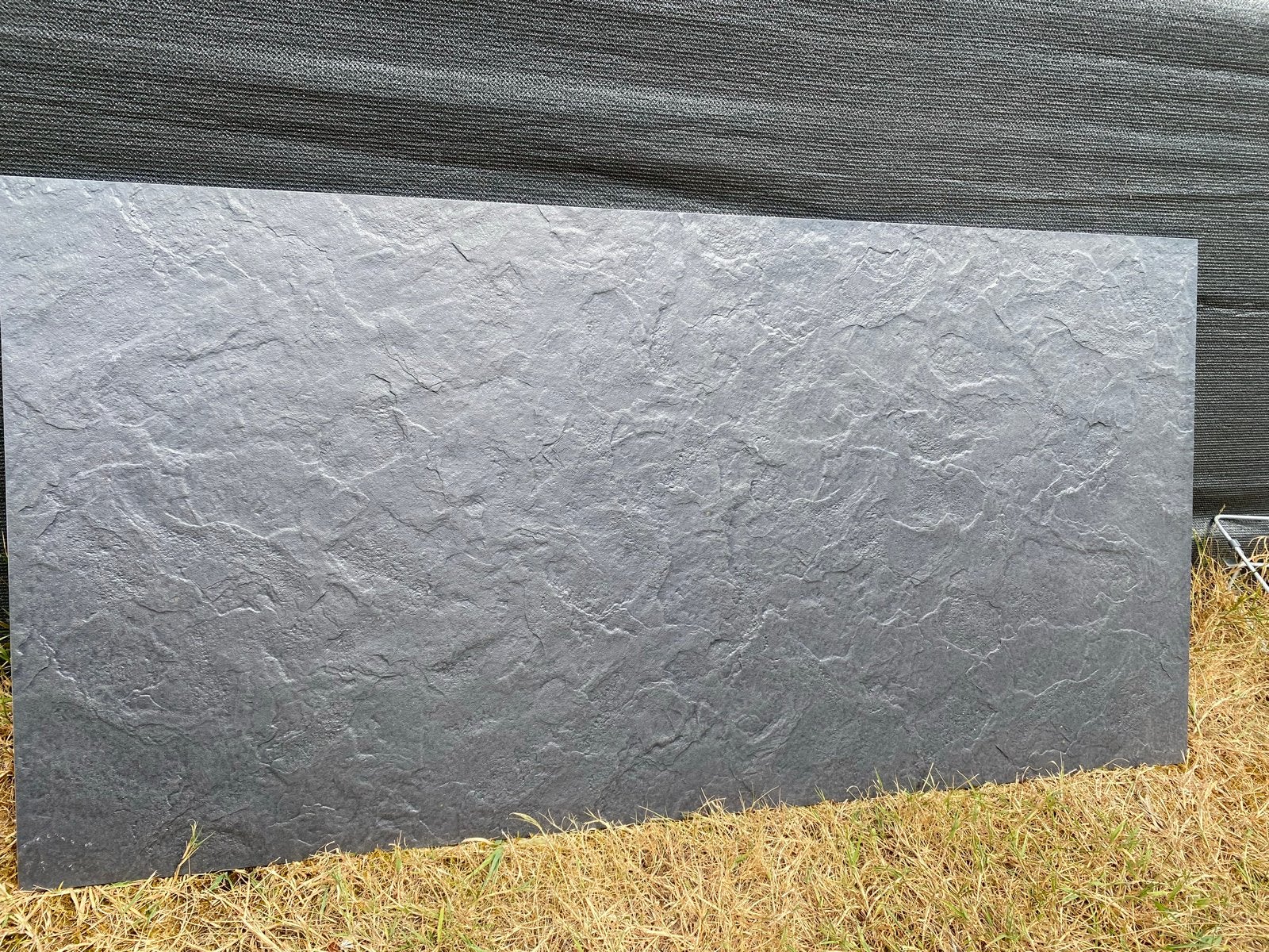 26 Grote terrastegels leisteen-look antraciet 60x120x1cm, Doe-het-zelf en Verbouw, Tegels, Ophalen, Zo goed als nieuw, 10 m² of meer
