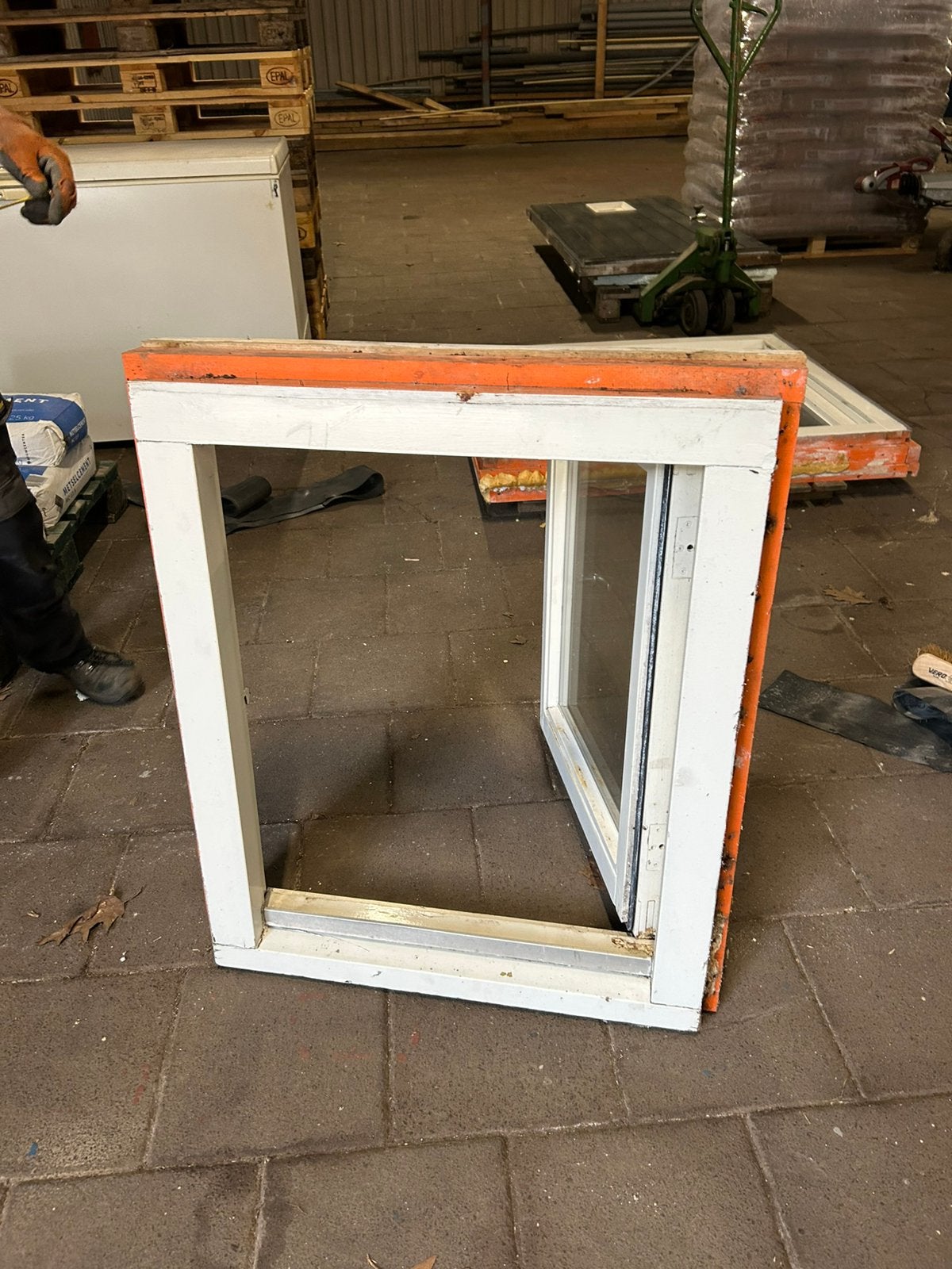 Koxijnen met raam, dubbelglas t.e.a.b, Gebruikt, Raamkozijn, Inclusief glas, Hout