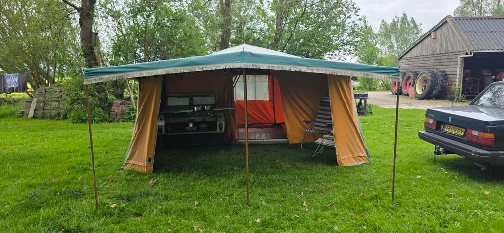 Mooie retro scout vouwwagen, Overige merken, Beige, Ophalen of Verzenden, Aanwezig