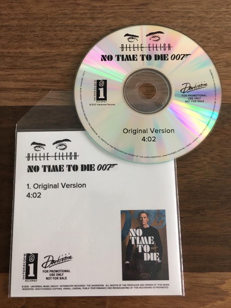 Cd Single Promo Billie Eilish No Time To Die NEW James Bond, Ophalen of Verzenden, Nieuw in verpakking