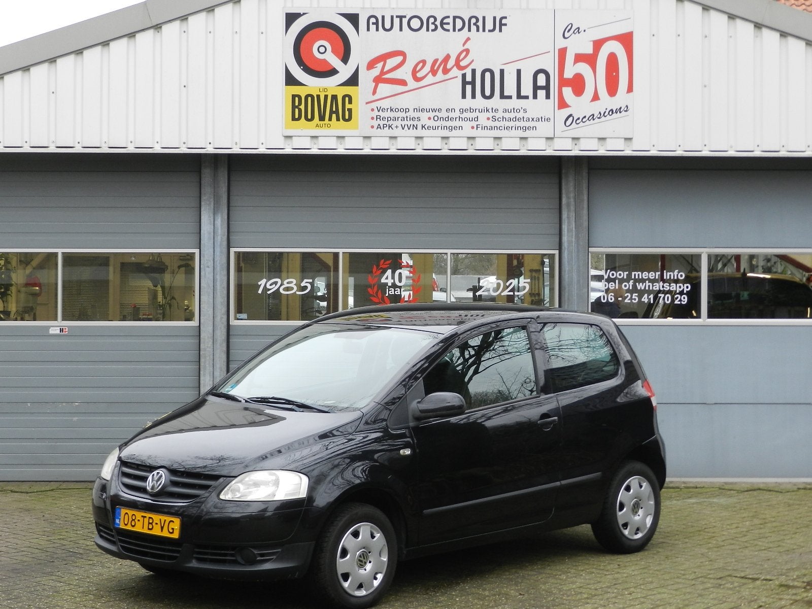 Volkswagen Fox 1.4 Trendline Zwart (bj 2006), Auto's, Voorwielaandrijving, 4 cilinders, 4 stoelen, Zwart