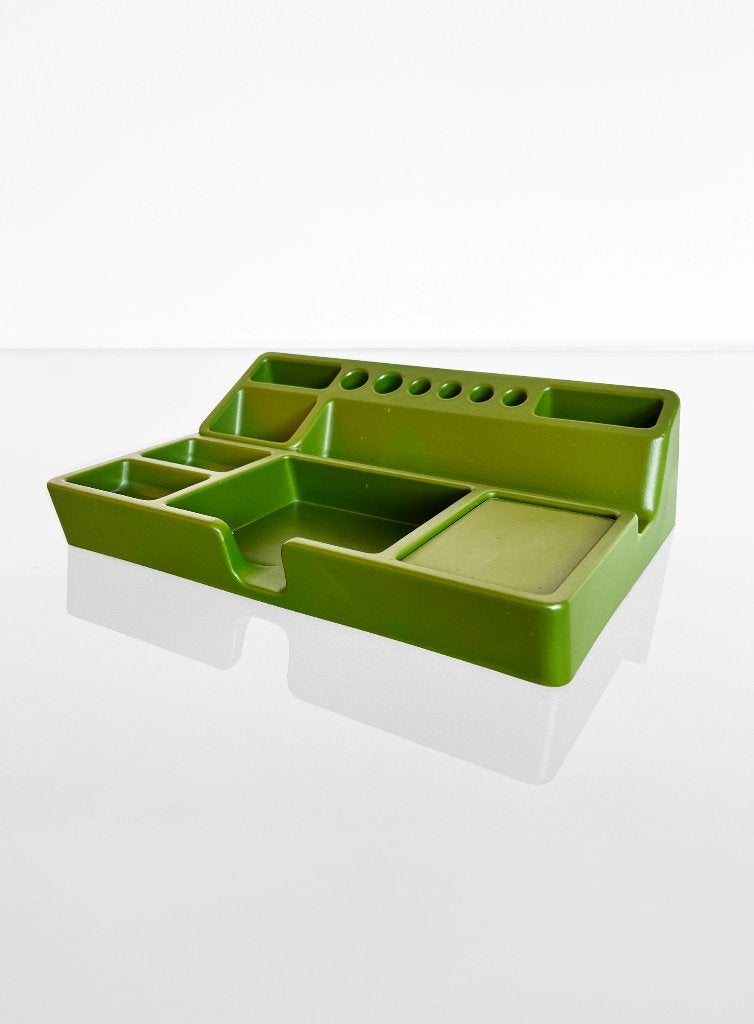 Vintage space age 70s groene bureau-organiser, Ophalen of Verzenden, Huis en Inrichting