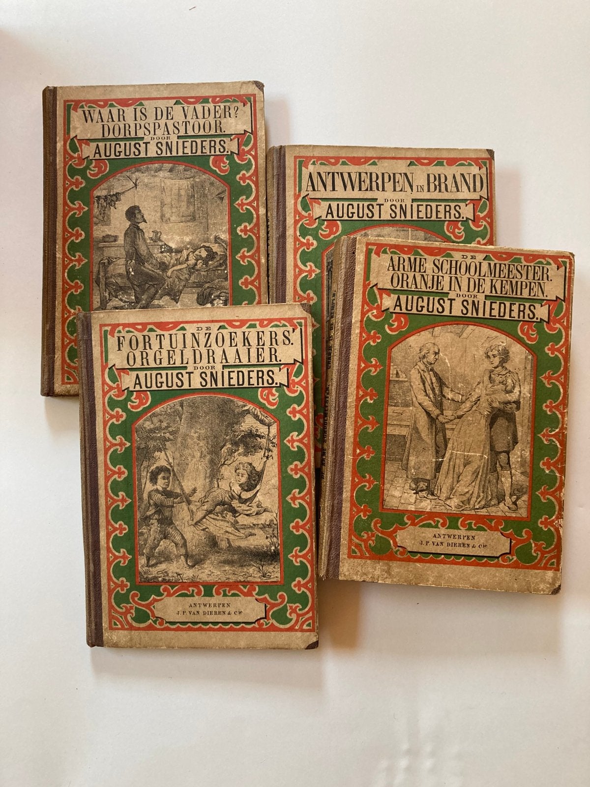 Vol. reeks August Snieders Romans 1876 - 78, uitst.staat., Ophalen of Verzenden