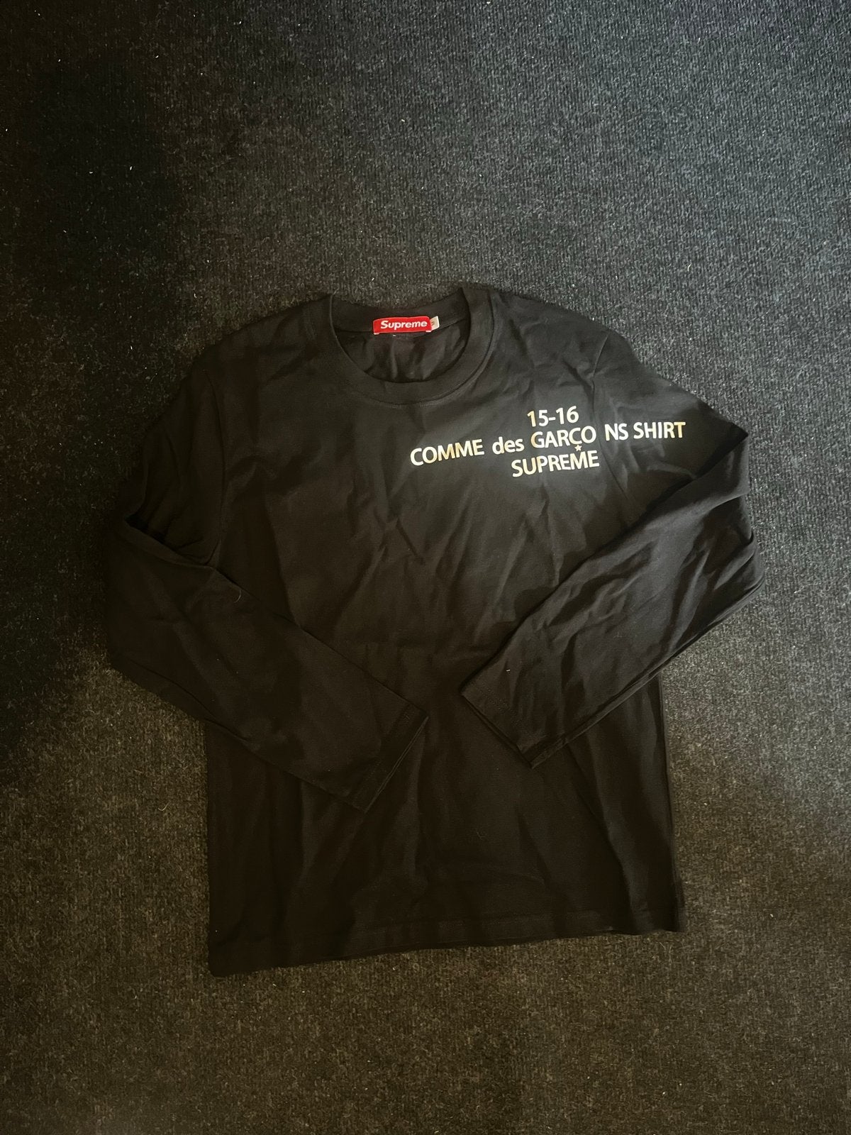 Supreme Comme des Garçons Shirt Longsleeve Maat M, Kleding | Heren, Ophalen of Verzenden, Nieuw, Maat 48/50 (M), Zwart