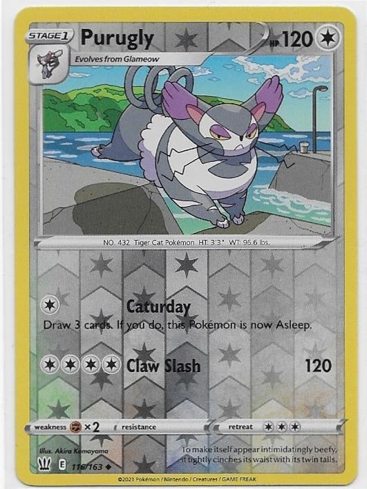 Battle Styles,  Purugly [reverse] 116/163, Verzenden, Nieuw, Losse kaart