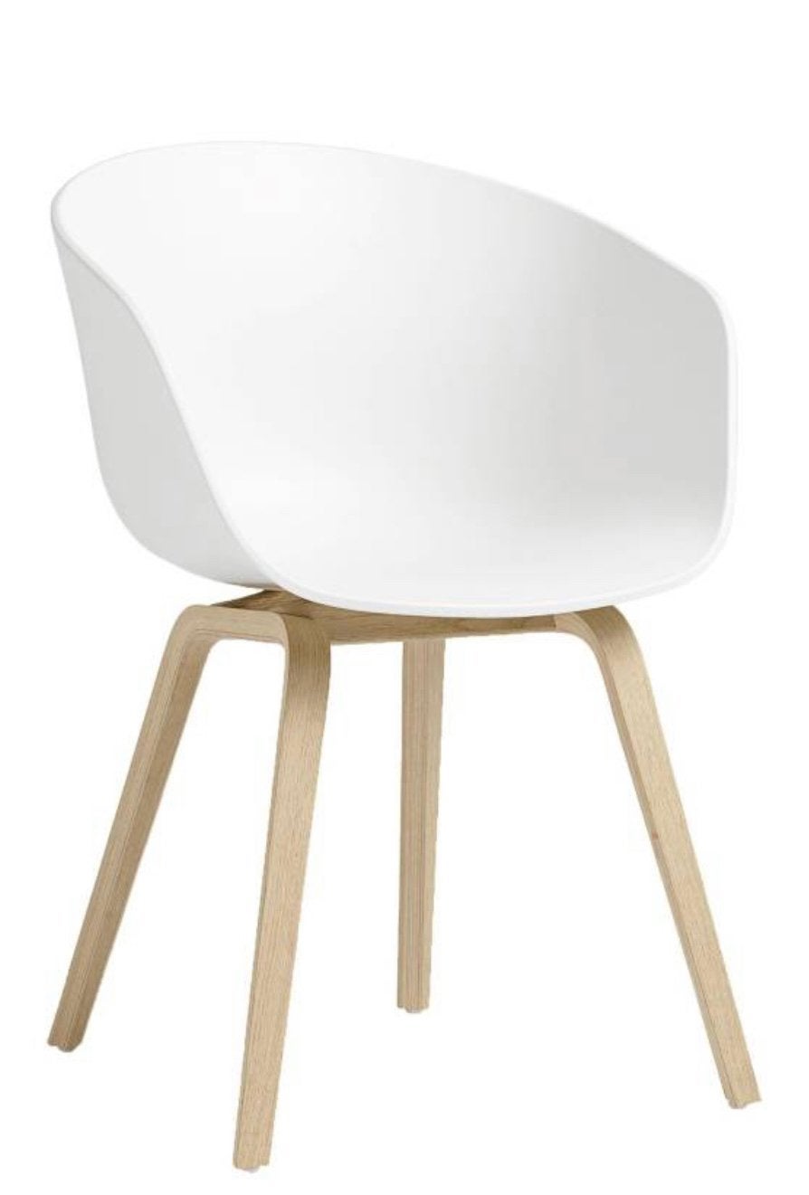 HAY About a Chair AAC22 kuipstoel wit 4x gezeept eikenhout, Ophalen, Zo goed als nieuw, Wit, Vier