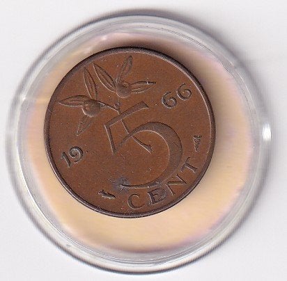 5 Cent 1966 b Zeer fraai, Verzenden, Koningin Juliana, 5 cent, Losse munt