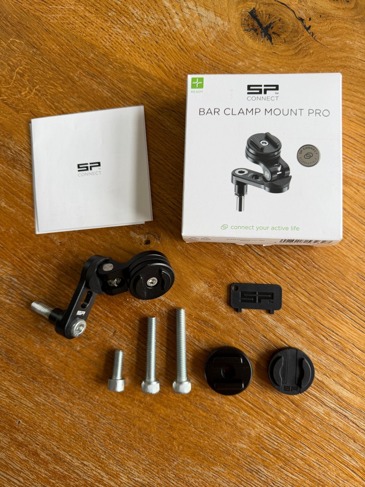 SP Connect Bar Clamp Mount Pro - geheel compleet, Motoren, Accessoires | Navigatiesystemen, Ophalen of Verzenden, Zo goed als nieuw