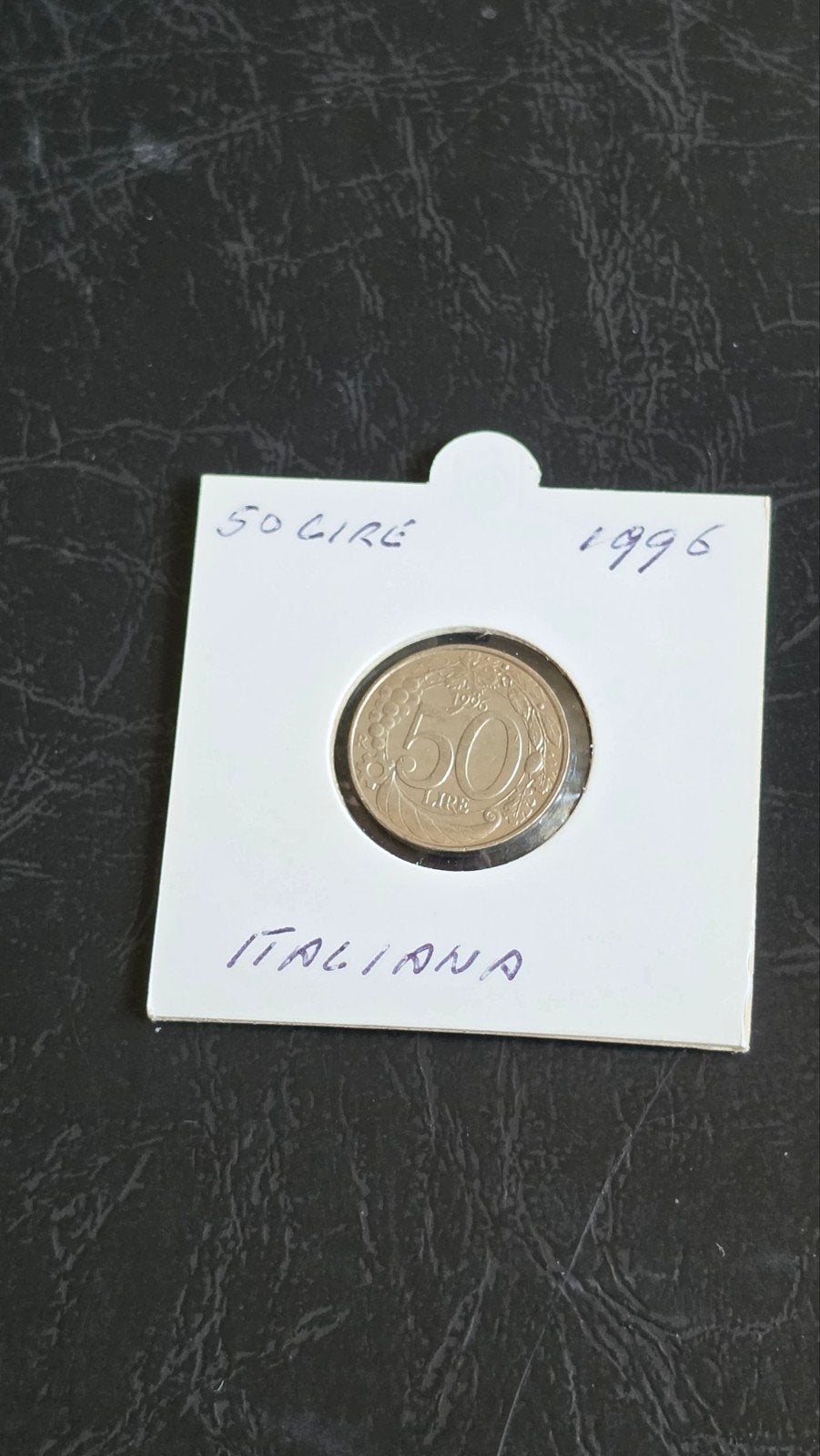 Italiaanse 50 Lire munt uit 1996, Postzegels en Munten, Ophalen of Verzenden, Italië, Losse munt