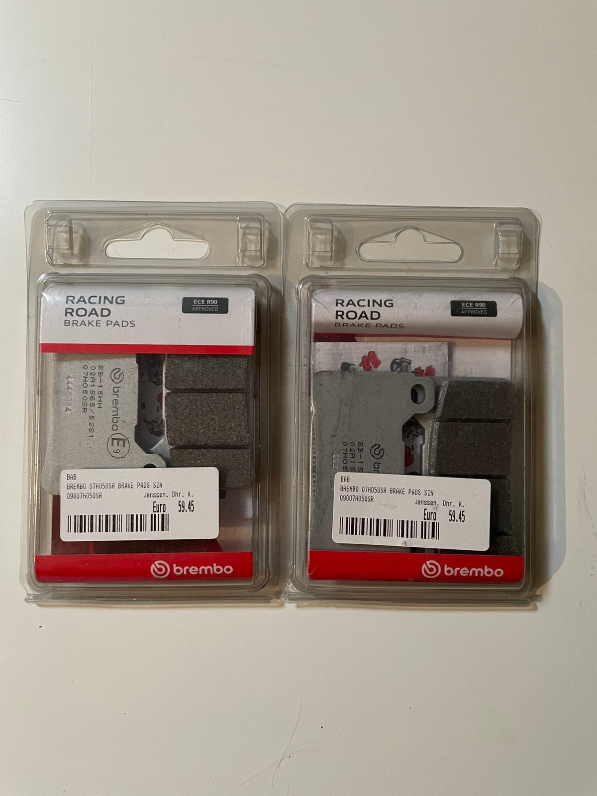 Brembo racing road brake pads 2 sets Nieuw, Ophalen of Verzenden, Zo goed als nieuw