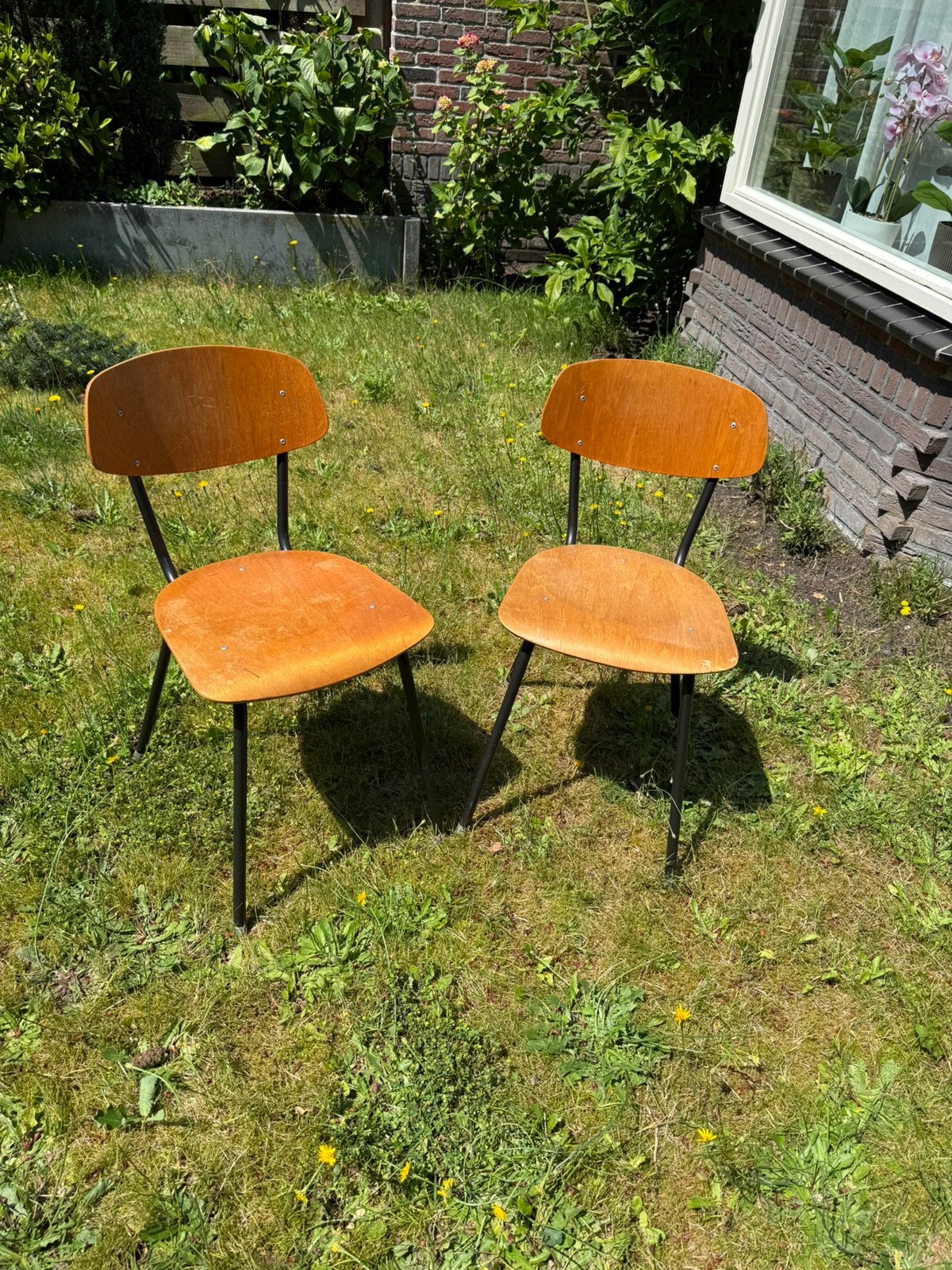 Stoelen, Ophalen, Gebruikt, Bruin, Twee