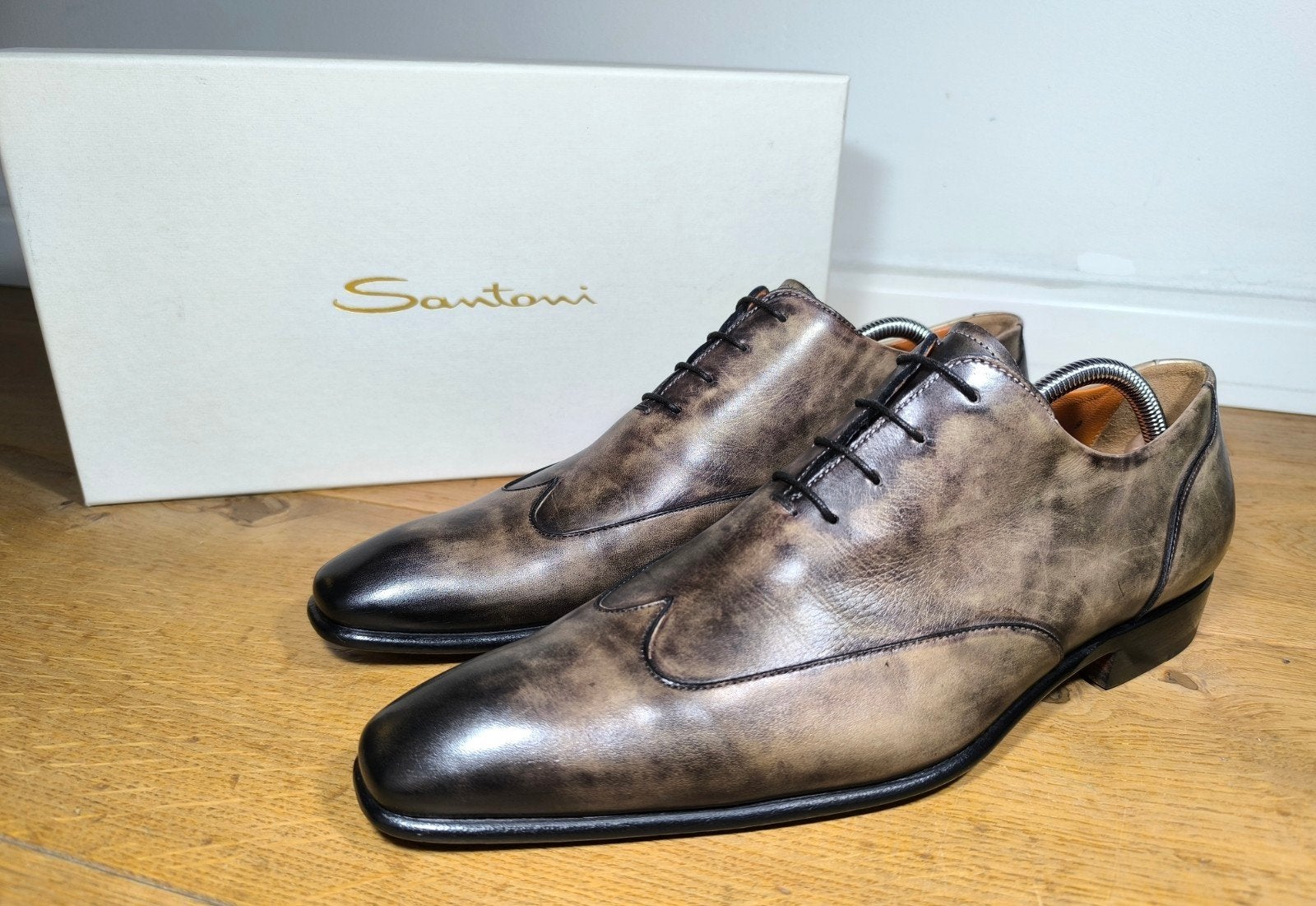 Santoni exclusieve herenschoenen maat 9 / 43, Kleding | Heren, Schoenen, Ophalen, Overige kleuren, Zo goed als nieuw, Santoni