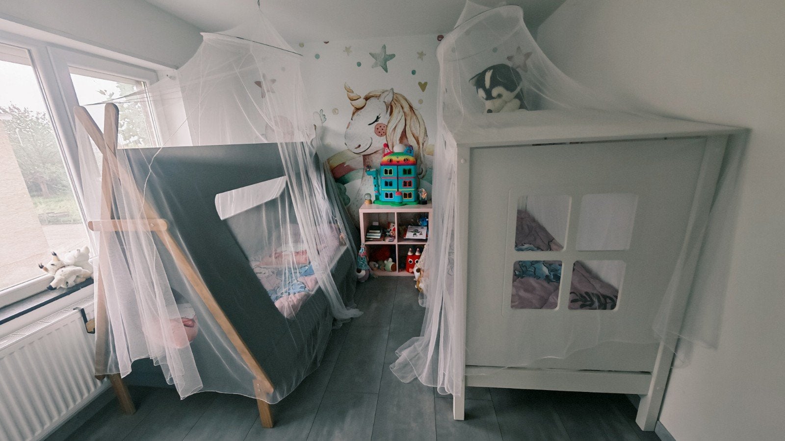 Twee Prachtige Kinderbedden, Ophalen, 180 cm of meer, 85 tot 100 cm