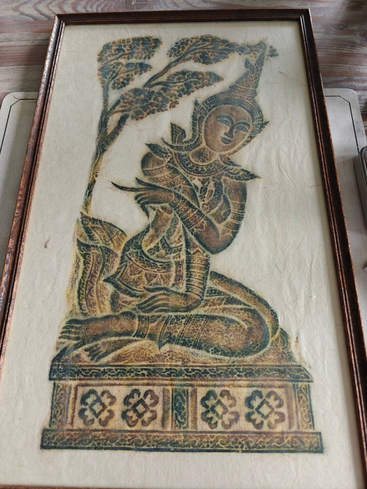 Houtskool Gravure op Rijstpapier - Aziatische Kunst, Antiek en Kunst, Kunst | Niet-Westerse kunst, Ophalen