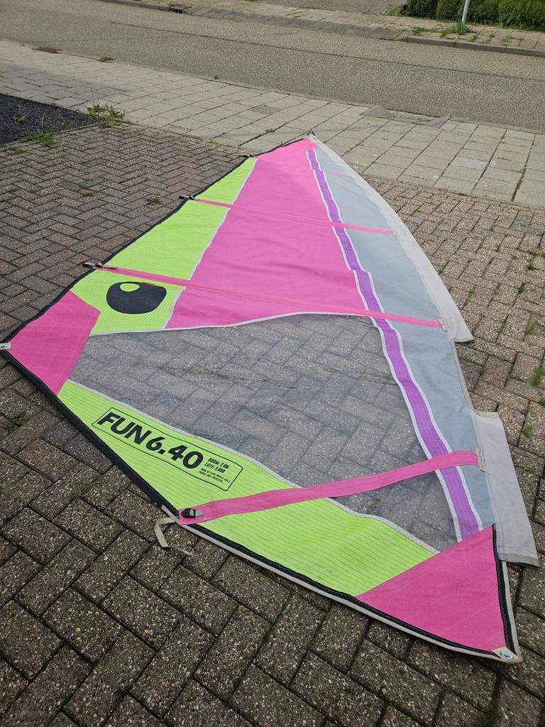 Oldschool/Vintage Zeil - Fun 6.4 - Zeer nette staat, Watersport en Boten, Ophalen, Zo goed als nieuw, Zeil