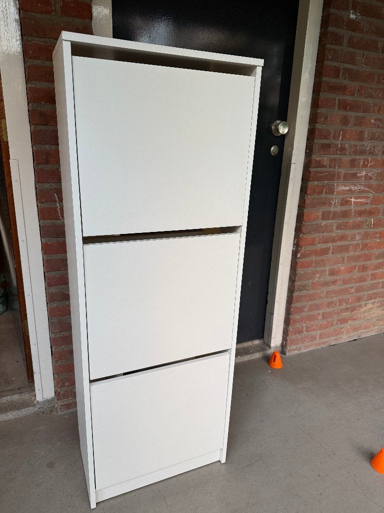 Ikea Bissa schoenenkast 3 vakken wit, Huis en Inrichting, Kasten | Schoenenkasten, Ophalen, Gebruikt