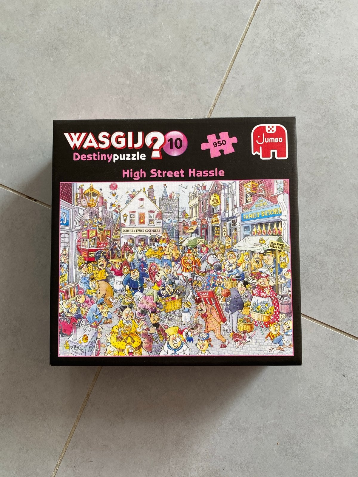 Wasgij Destiny 10: High Street Hassle (950 stukjes), Hobby en Vrije tijd, Ophalen of Verzenden, 500 t/m 1500 stukjes, Zo goed als nieuw