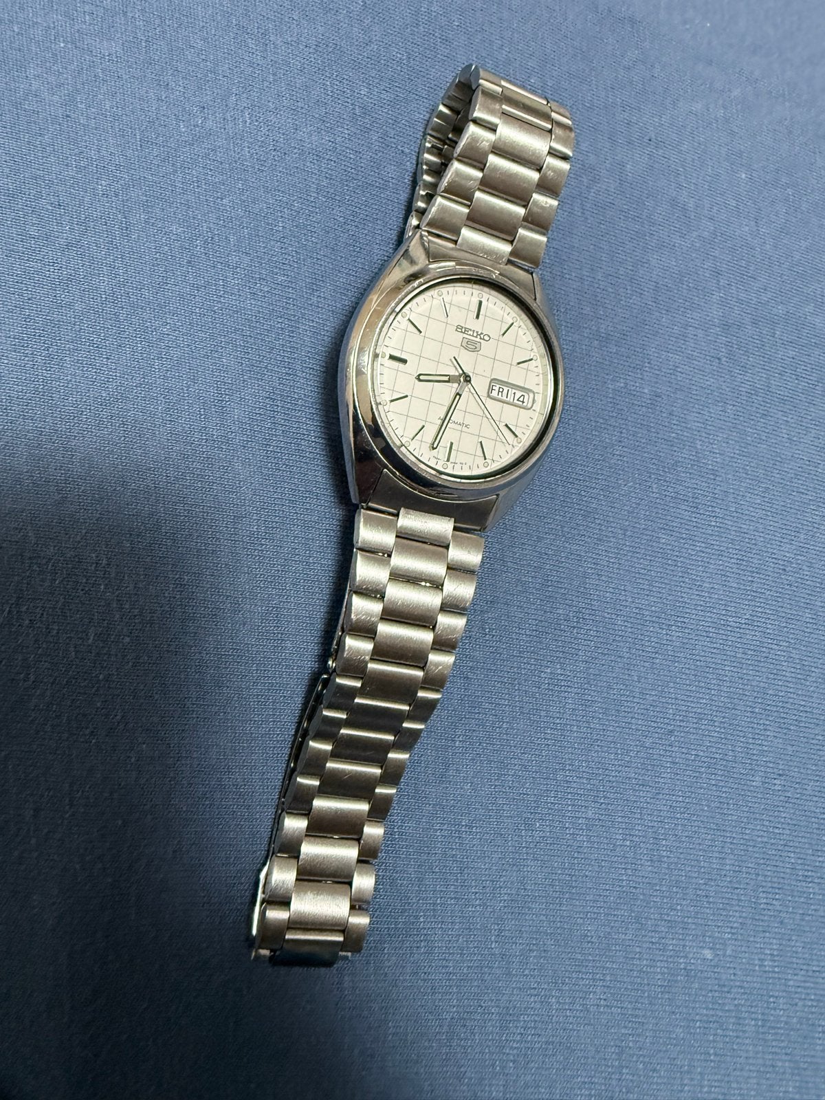 Seiko 5 Automatisch Horloge - Stalen Band - Zo goed als nieu, Seiko, Staal, Polshorloge, Ophalen of Verzenden