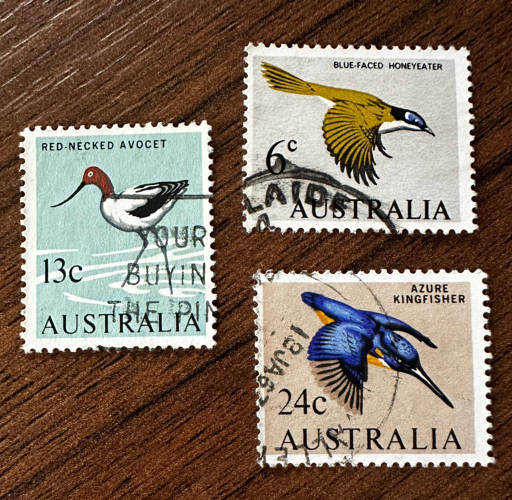 Australië vogels ijsvogel 1966 gestempeld set, Ophalen of Verzenden, Gestempeld