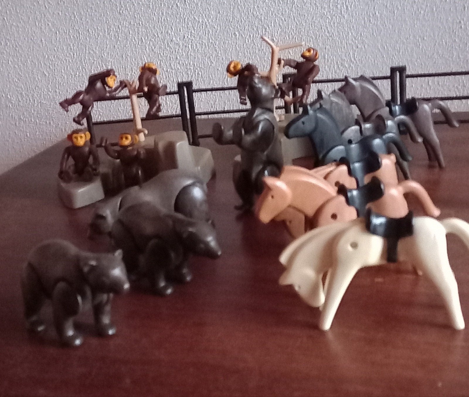 Vintage Playmobil Dieren - Beren, Apen en Paarden, Gebruikt, Losse onderdelen, Ophalen of Verzenden, Figuren