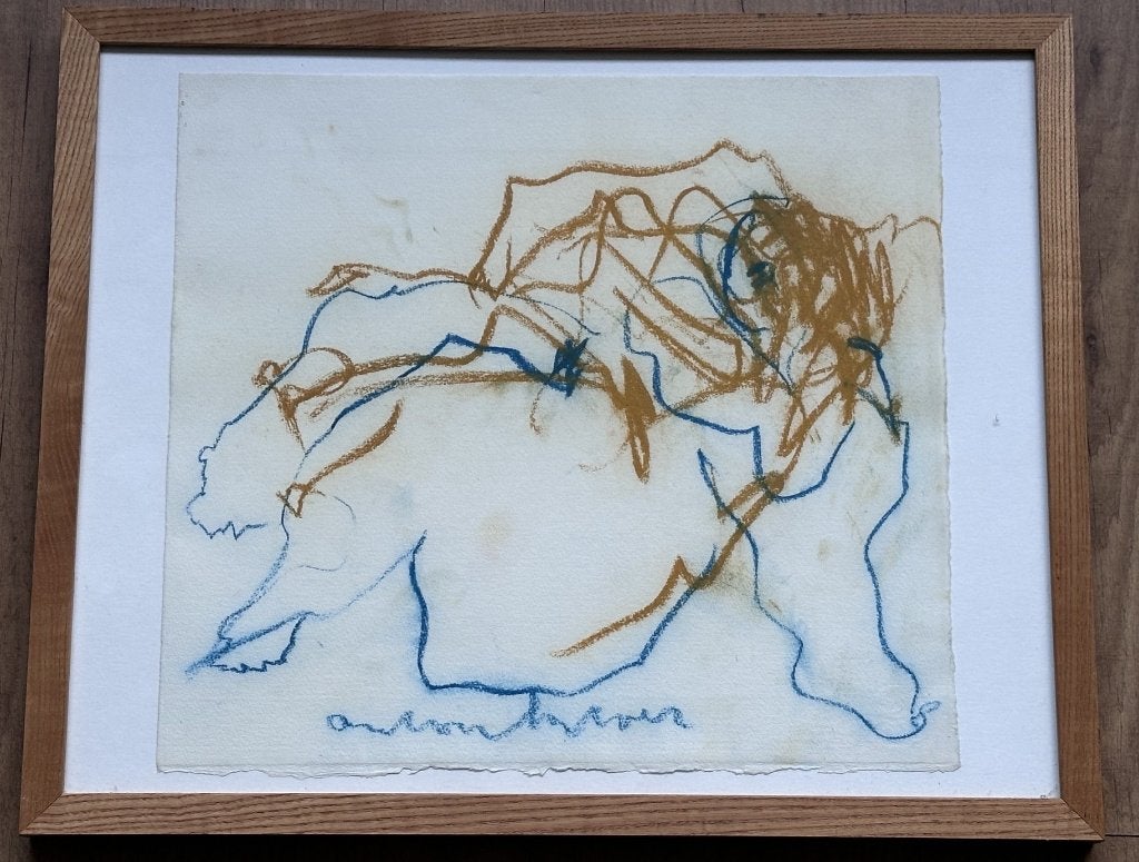 Anton Heyboer krijt tekening, Ophalen