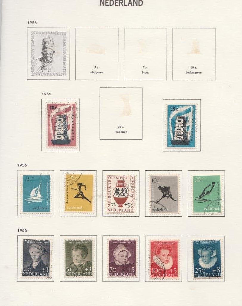 no 52    Nederland   3    serie;s, Ophalen of Verzenden, Gestempeld