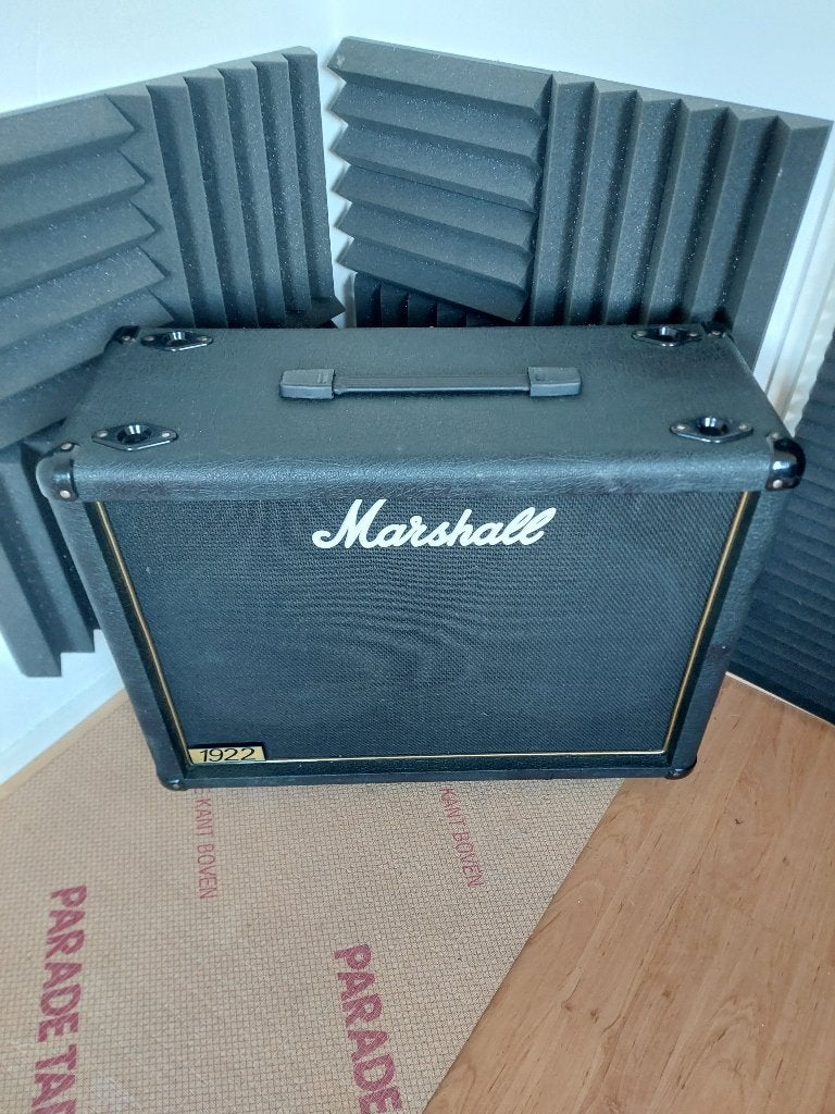 Vintage Marshall 2x12 160watt 8 ohm G12 Heritage speakers, Zo goed als nieuw, Center speaker, Minder dan 60 watt, Ophalen