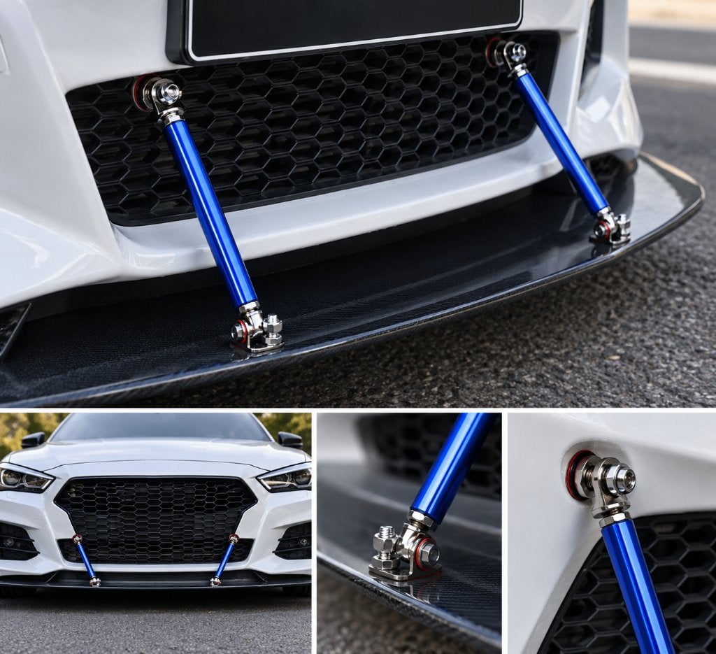 Universal Blue Front Bumper Splitter Support Rods 15 cm, Ophalen of Verzenden, Nieuw
