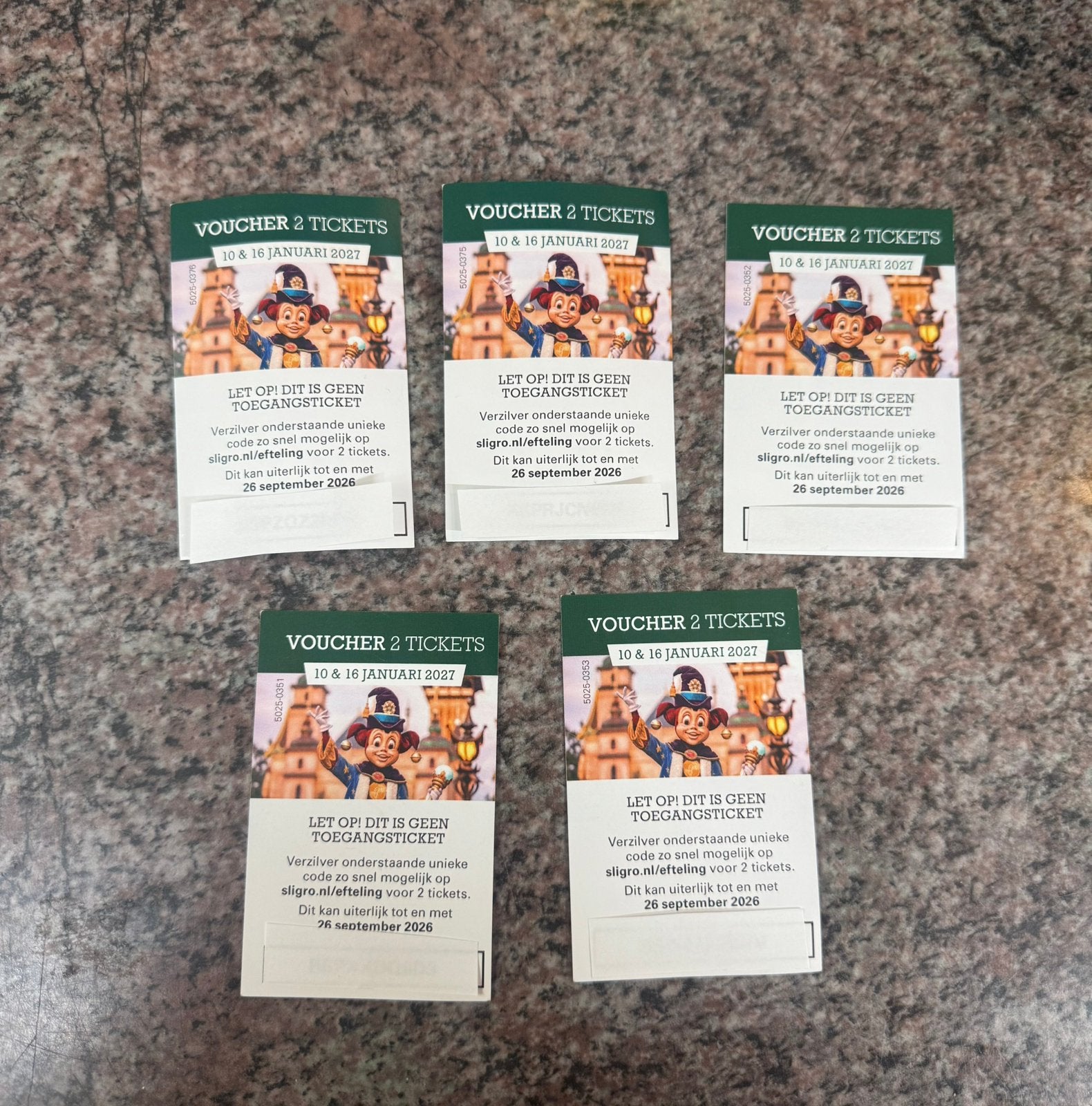 Efteling Tickets | 10 Jan 2027 | €25 p.p. | 10 Beschikbaar, Drie personen of meer
