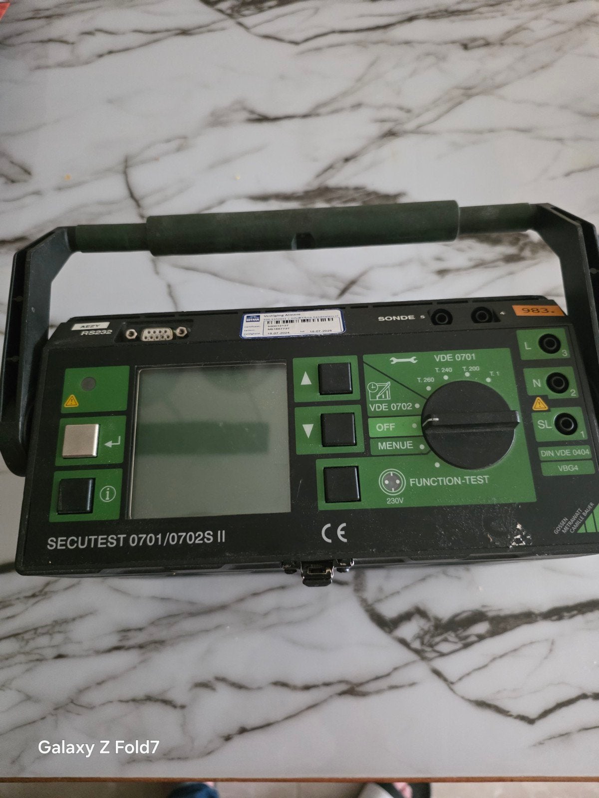 Gossen Metrawatt Secutest 0701/0702S II - Elektrische Tester, Doe-het-zelf en Verbouw, Ophalen of Verzenden, Gebruikt, Elektriciteit