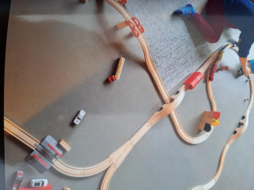 houten treinbaan €20,00, Ophalen, Gebruikt, Overige typen