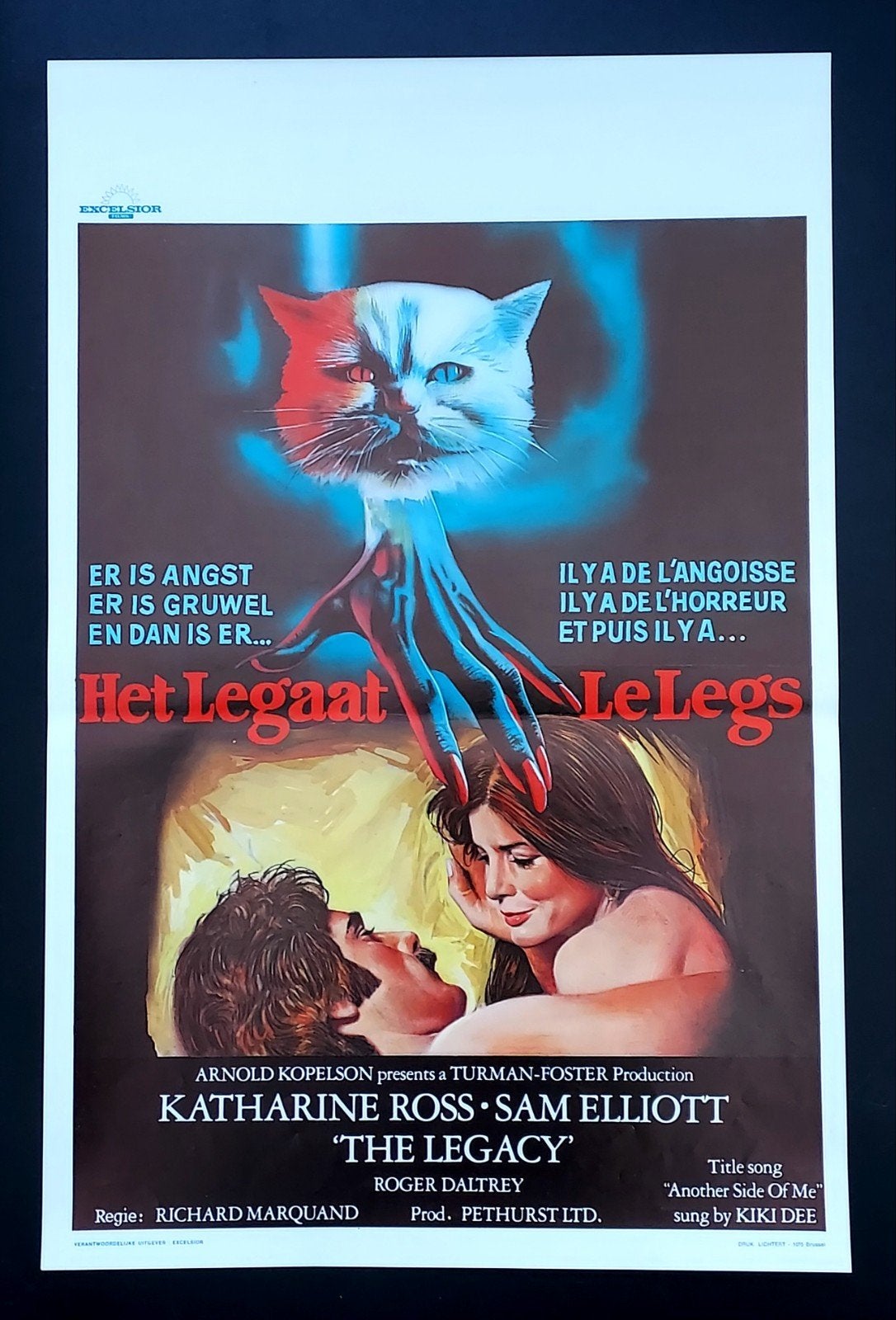 The LEGACY vintage 1979 poster horror katten, Verzenden, A1 t/m A3, Film en Tv