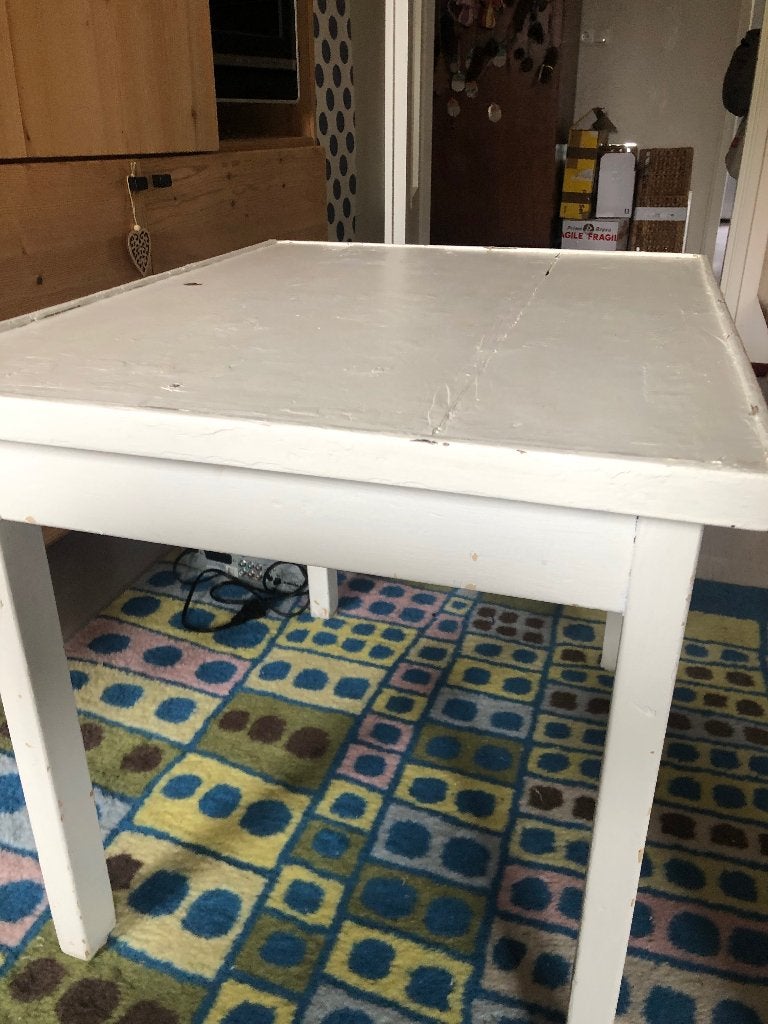 Tafel hout wit geschilderd klein, Kinderen en Baby's, Ophalen, Gebruikt, Tafel(s)