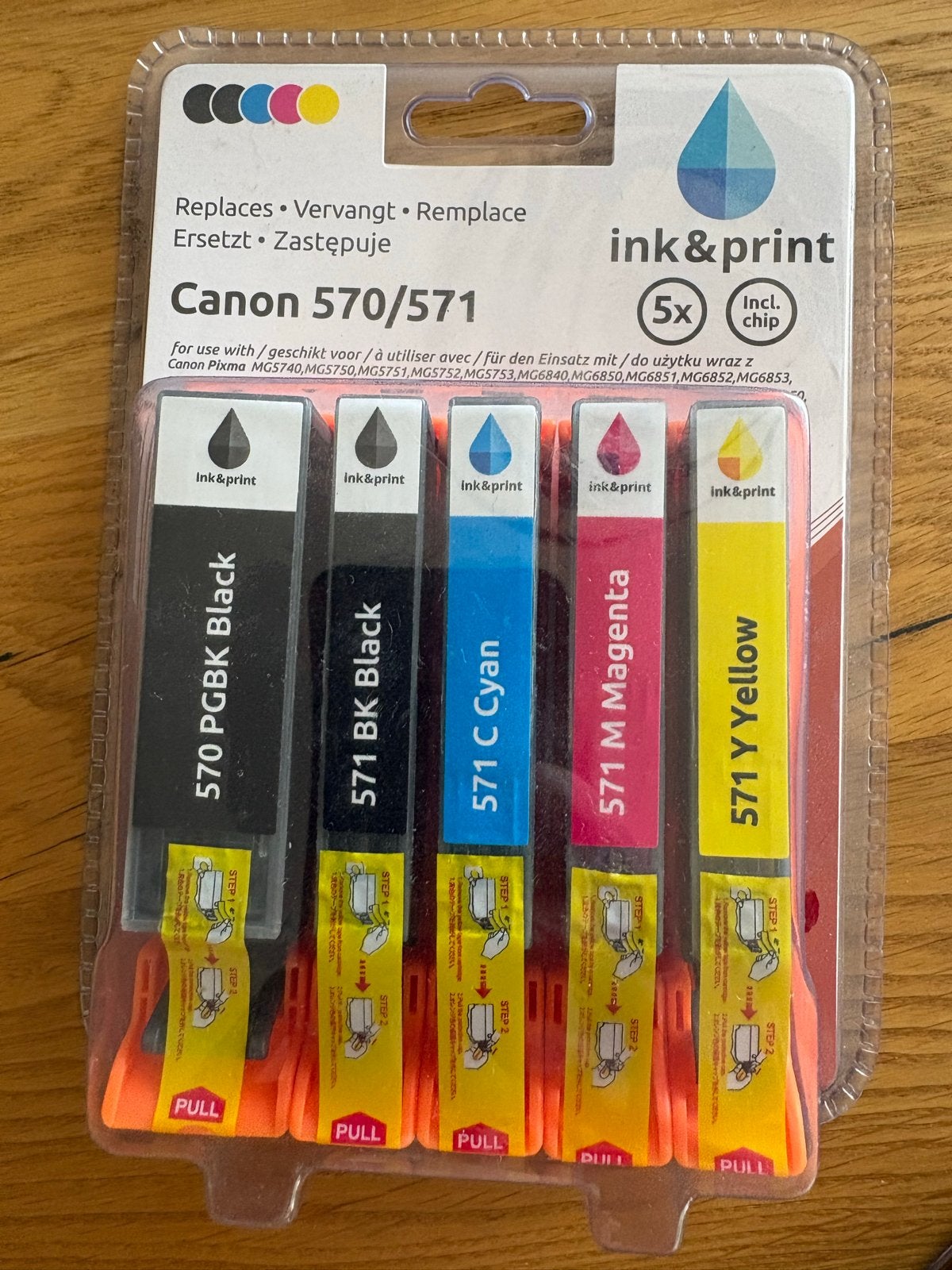 Inkt & Print Canon 570/571 Inktpatronen (5 stuks), Ophalen, Nieuw, Cartridge