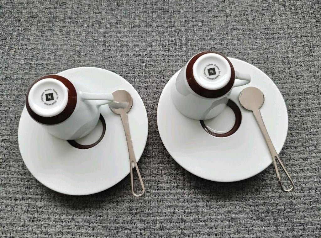 Nespresso Andree Putman Espresso kop en schotel met lepeltje, Ophalen, Nieuw, Effen, Kop(pen) en/of Schotel(s)