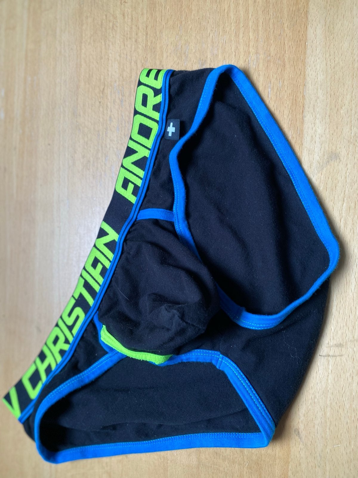Andrew Christian zwarte slip met grote pouch, maat M, Kleding | Heren, Ondergoed, Verzenden, Zwart, Slip