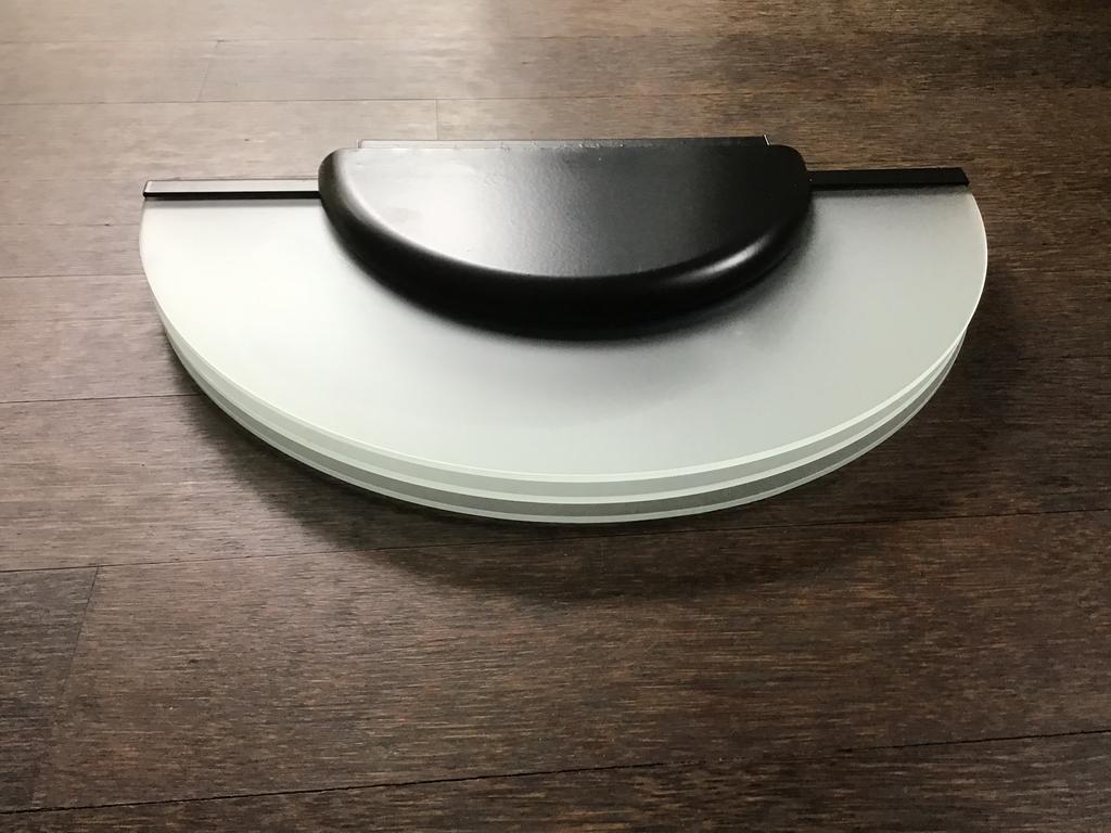 Design wandlamp - Arteluce Aurora - matglas met zwart metaal, Ophalen of Verzenden