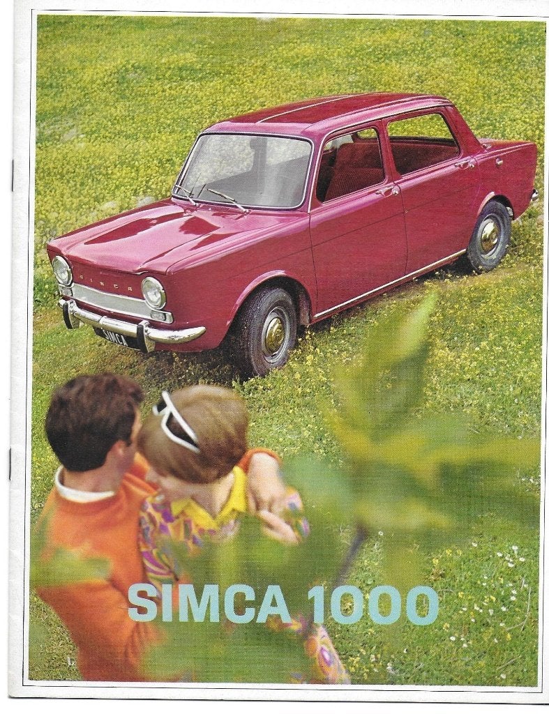 Simca 1000 brochure folder (Si02), Verzenden, Zo goed als nieuw, Overige merken