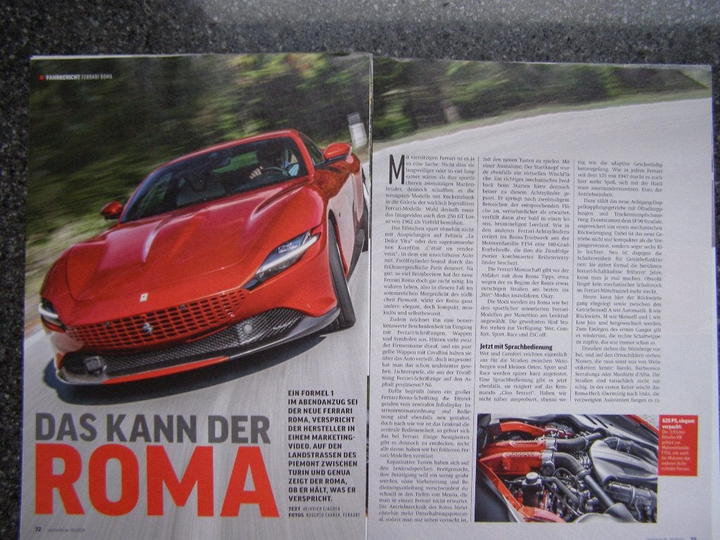 Ferrari Roma Coupe / Spider (F169) ? 13x autotest lezen, Ophalen, Gelezen, Ferrari