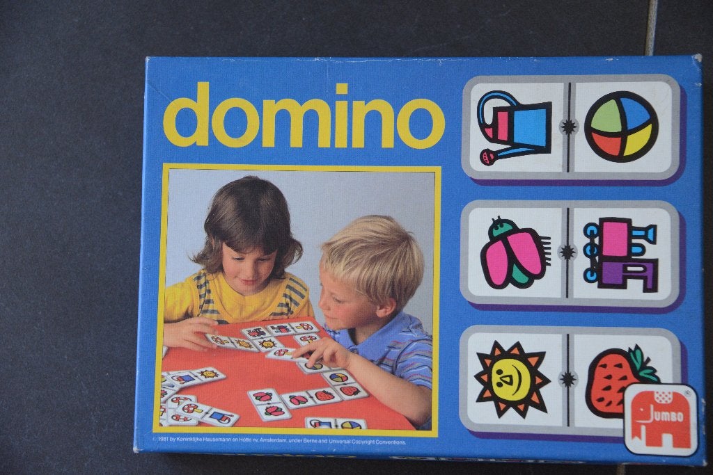 Kinderdomino. Jumbo-spelen., Ophalen of Verzenden, Zo goed als nieuw, Taal en Lezen