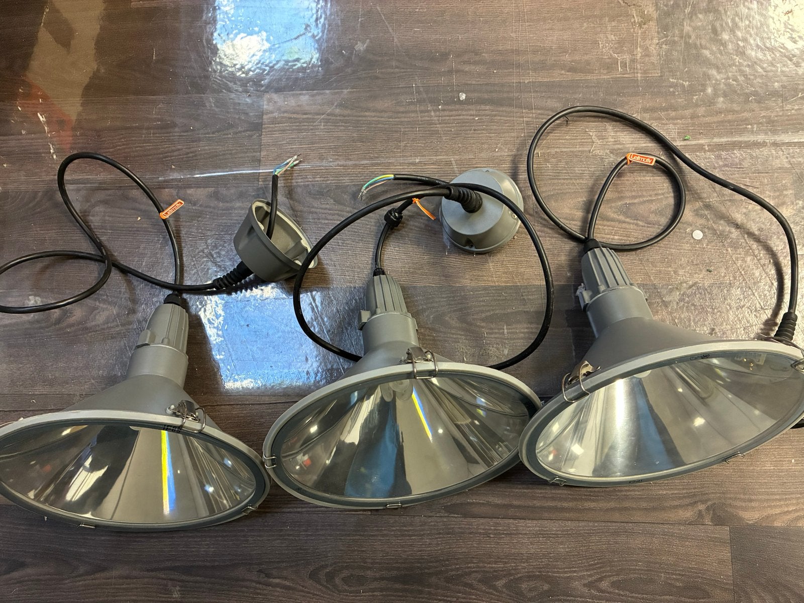 3x Industriële hanglampen - Leitmotiv, Gebruikt, Metaal, Industrieel, E27 (groot)