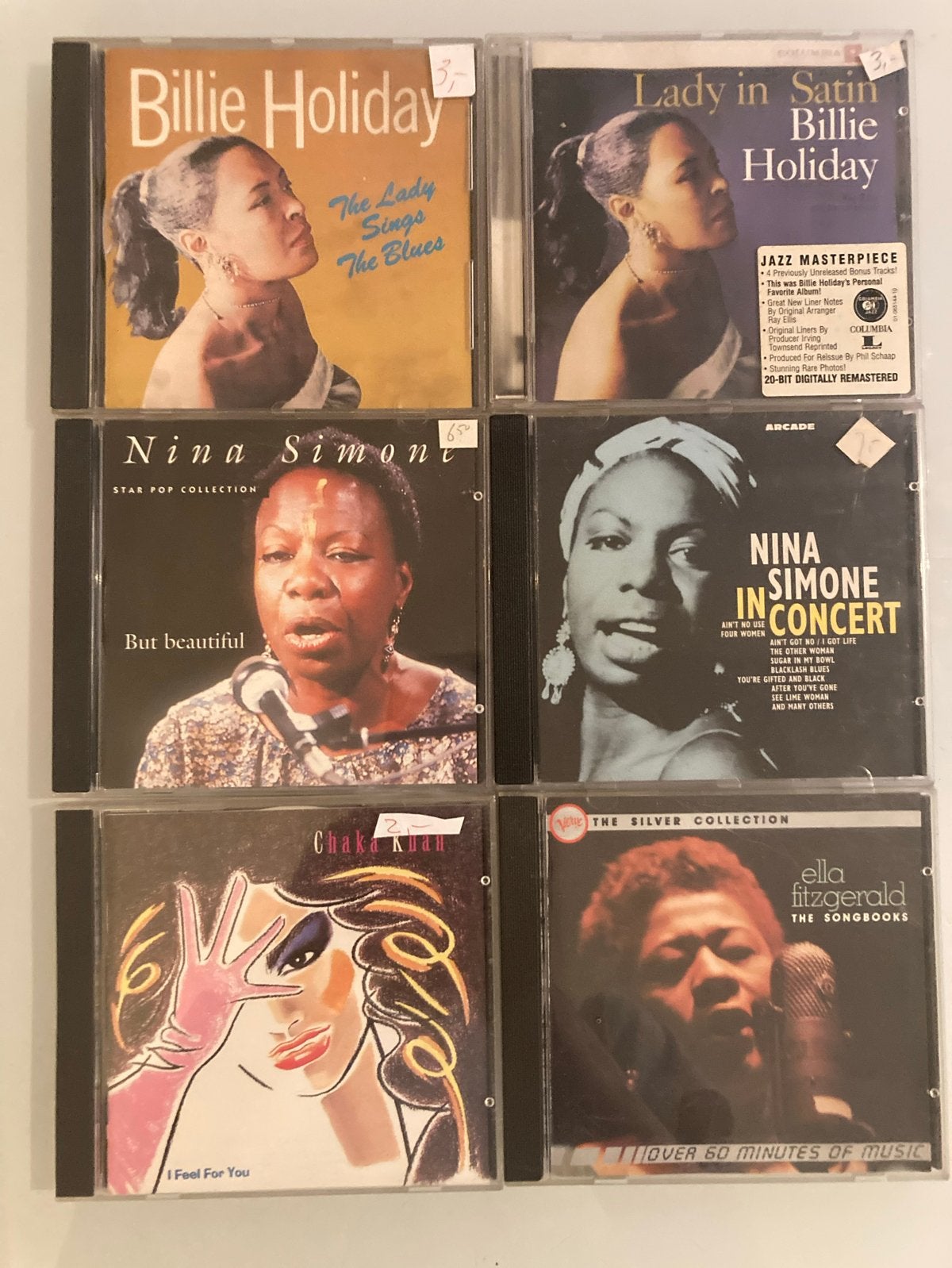 Jazz & Blues CD collectie: Billie Holiday, Nina Simone, Chak, Cd's en Dvd's, Gebruikt, Ophalen of Verzenden, Jazz, Inclusief doosje