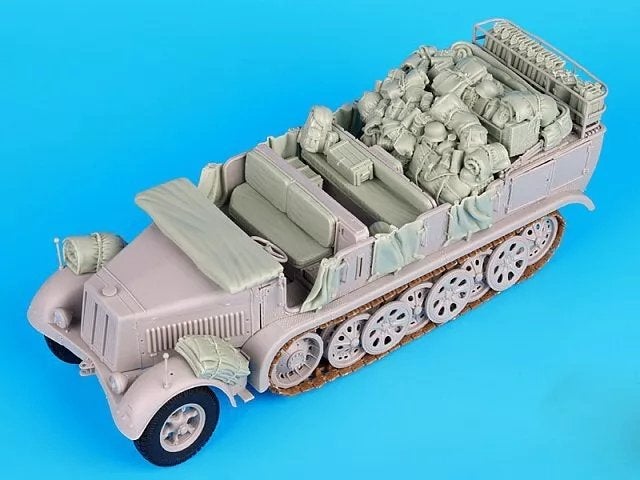 H-695,RESIN STOWAGE SET 1-35,German Sdkfz 7, 8-Ton Halftrack, Overige merken, 1:32 tot 1:50, Overige typen, Nieuw