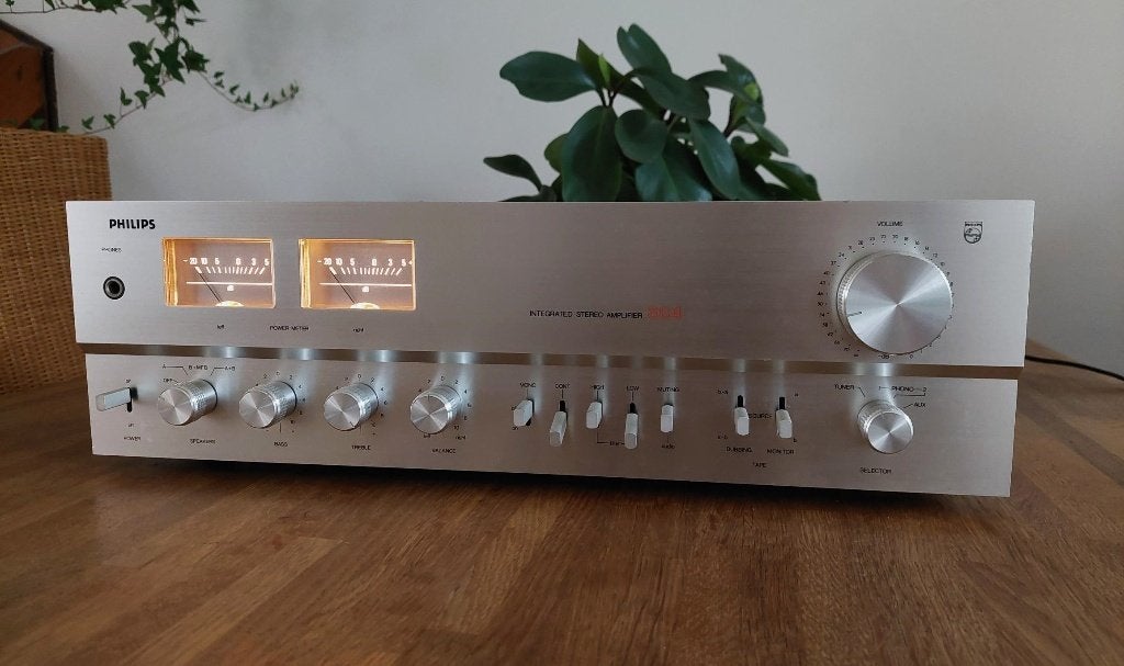 70's Philips versterker type 22AH384, Overige merken, Gebruikt, Ophalen of Verzenden, 60 tot 120 watt