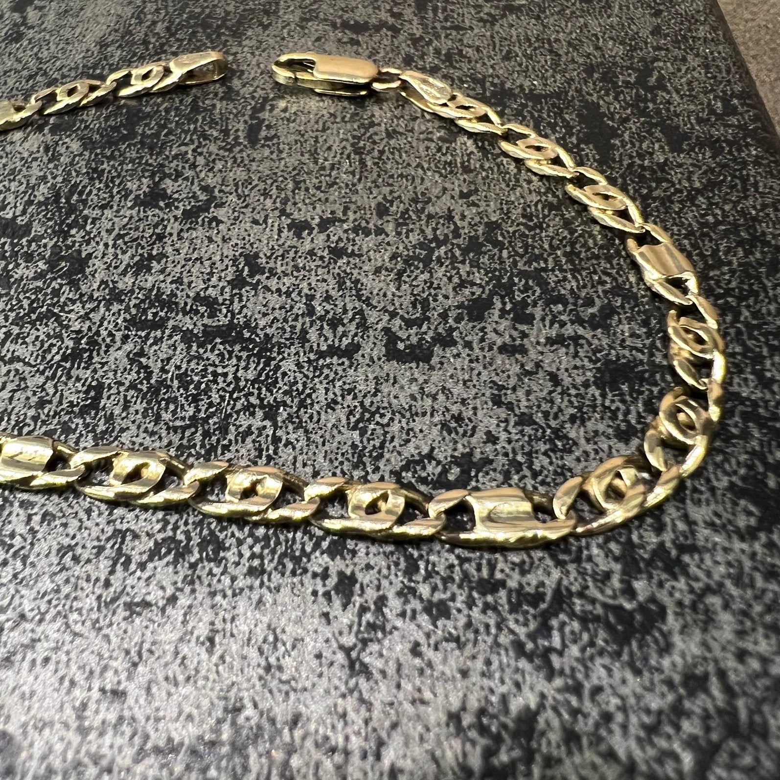 14k gouden armband valkenoog schakel massief, Sieraden, Tassen en Uiterlijk, Armbanden, Ophalen of Verzenden, Zo goed als nieuw