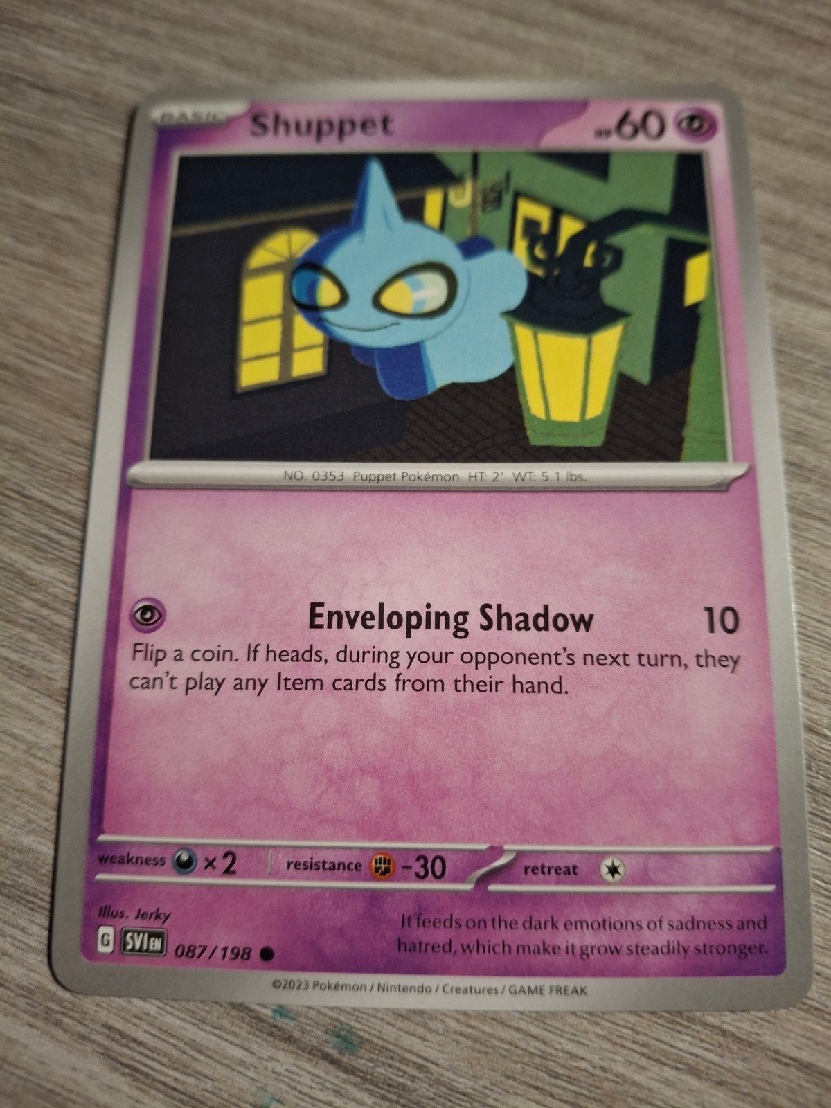 Shuppet Pokémon Kaart - Losse Kaart, Ophalen of Verzenden, Zo goed als nieuw, Losse kaart