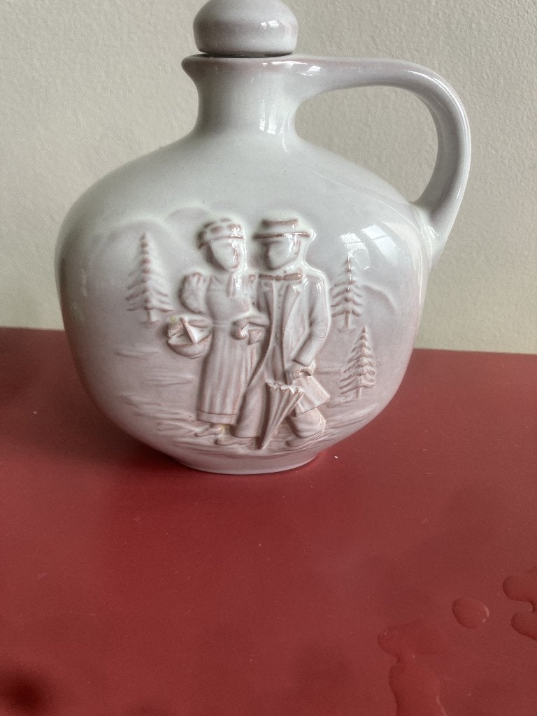 Mooie roze aardewerken fles van Karlsruhe - Durlach, Keramiek, Overige typen, Ophalen of Verzenden, Zo goed als nieuw
