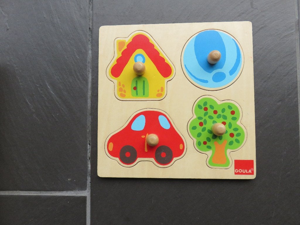 Knoppen puzzel met 4 stukken, Goula. Mooie stevige stukken, Kinderen en Baby's, Speelgoed | Kinderpuzzels, Ophalen of Verzenden